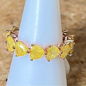 Bomb Party RBP6255 How Do You Like Me Now? Lemon Ice Crystal Heart Eternity Ring